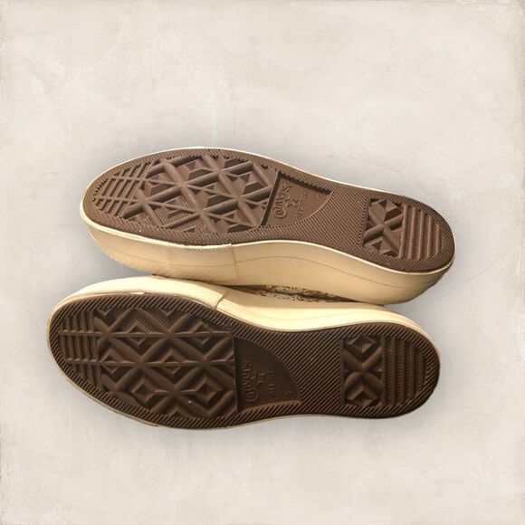 Converse PLATFORM LIFT High Top FALL FLORALS Golden Wheat PAISLEY Women Size 6.5 - Picture 3 of 6